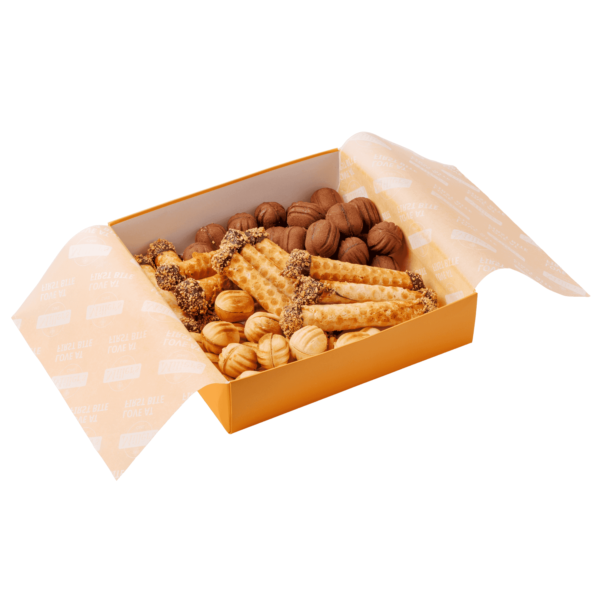 Assorted set of walnut cookies and cream rolls 2