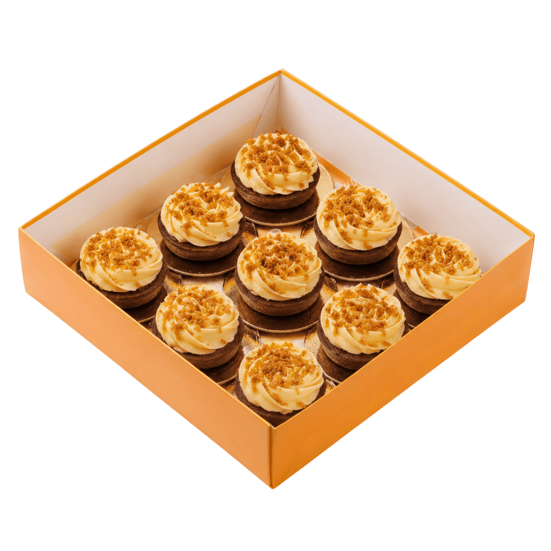 Banana and caramel mini tart set 1