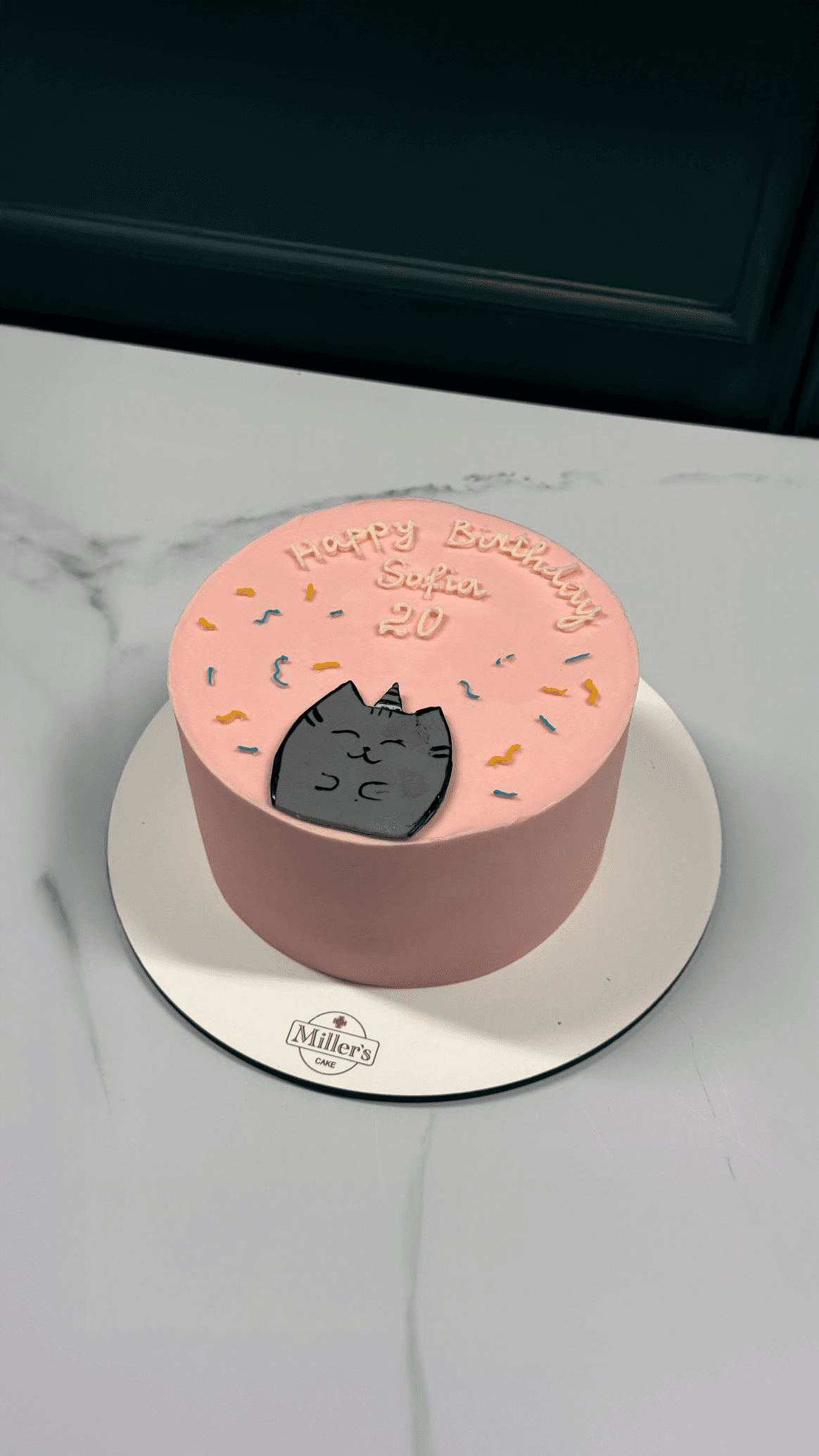 Cute Birthday Cake Design in Blush Pink
