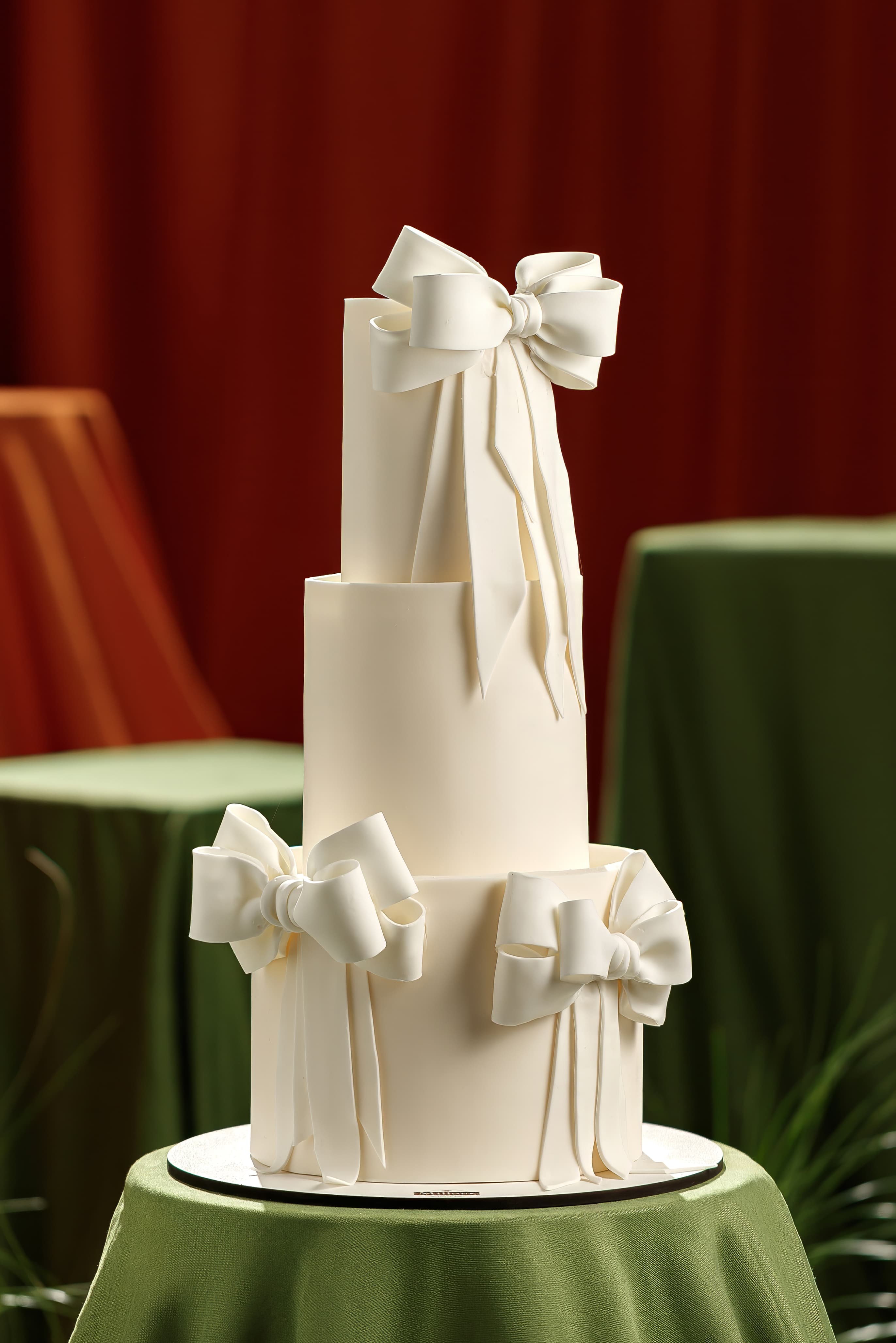 Classic Ivory Tiers with Statement Bows
