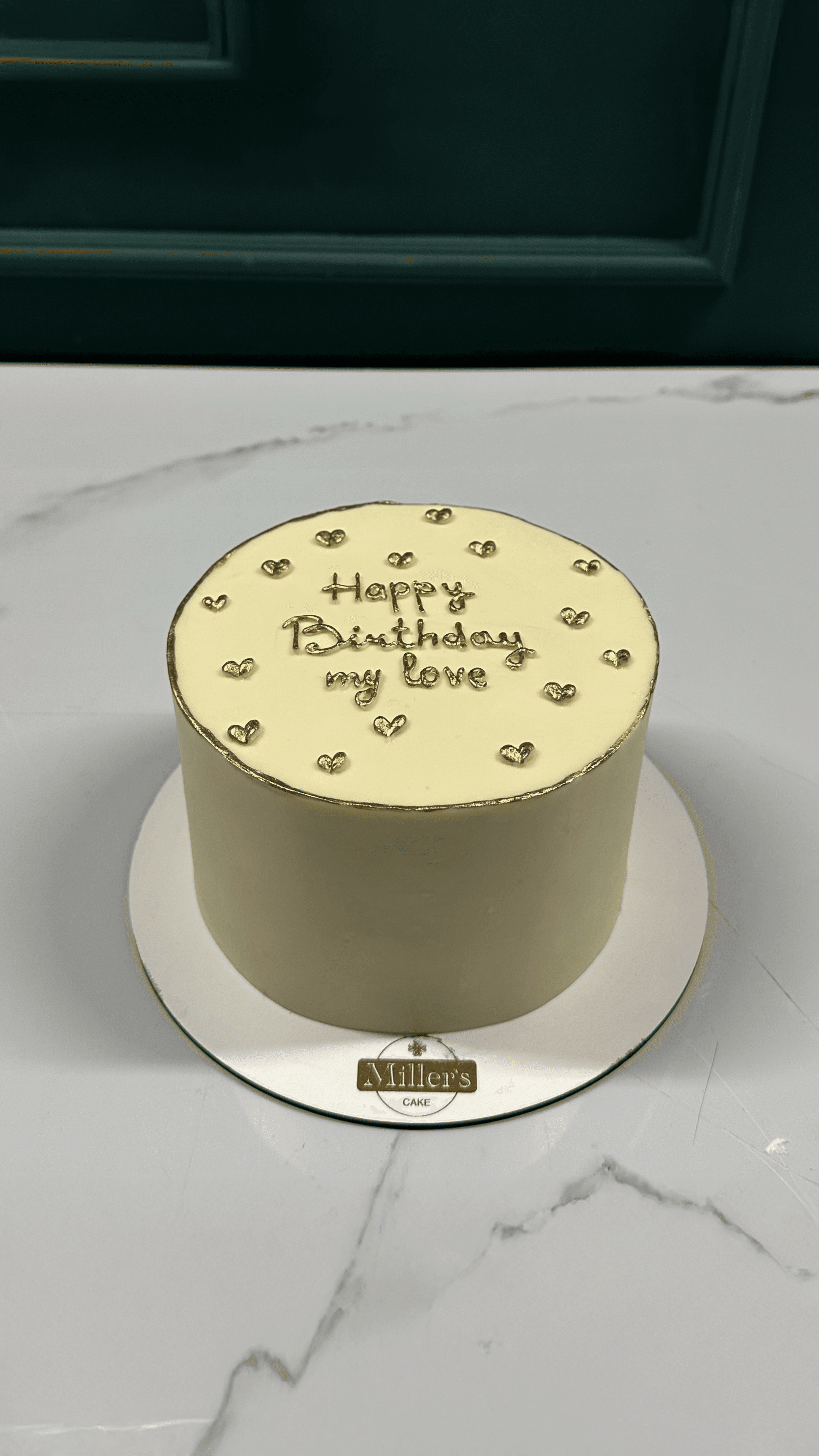 Elegant “Happy Birthday My Love” Cake