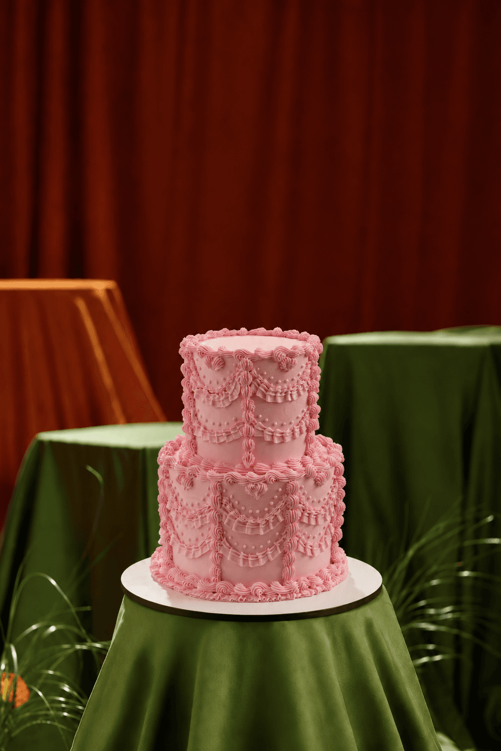 Pink Vintage Lambeth Cake
