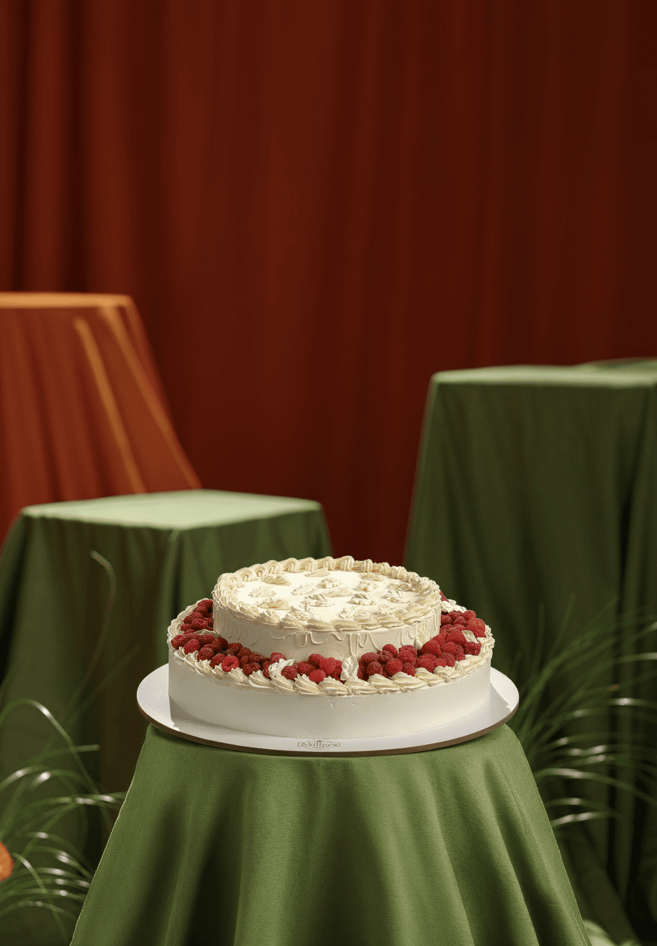 Raspberry Crown Celebration Cake