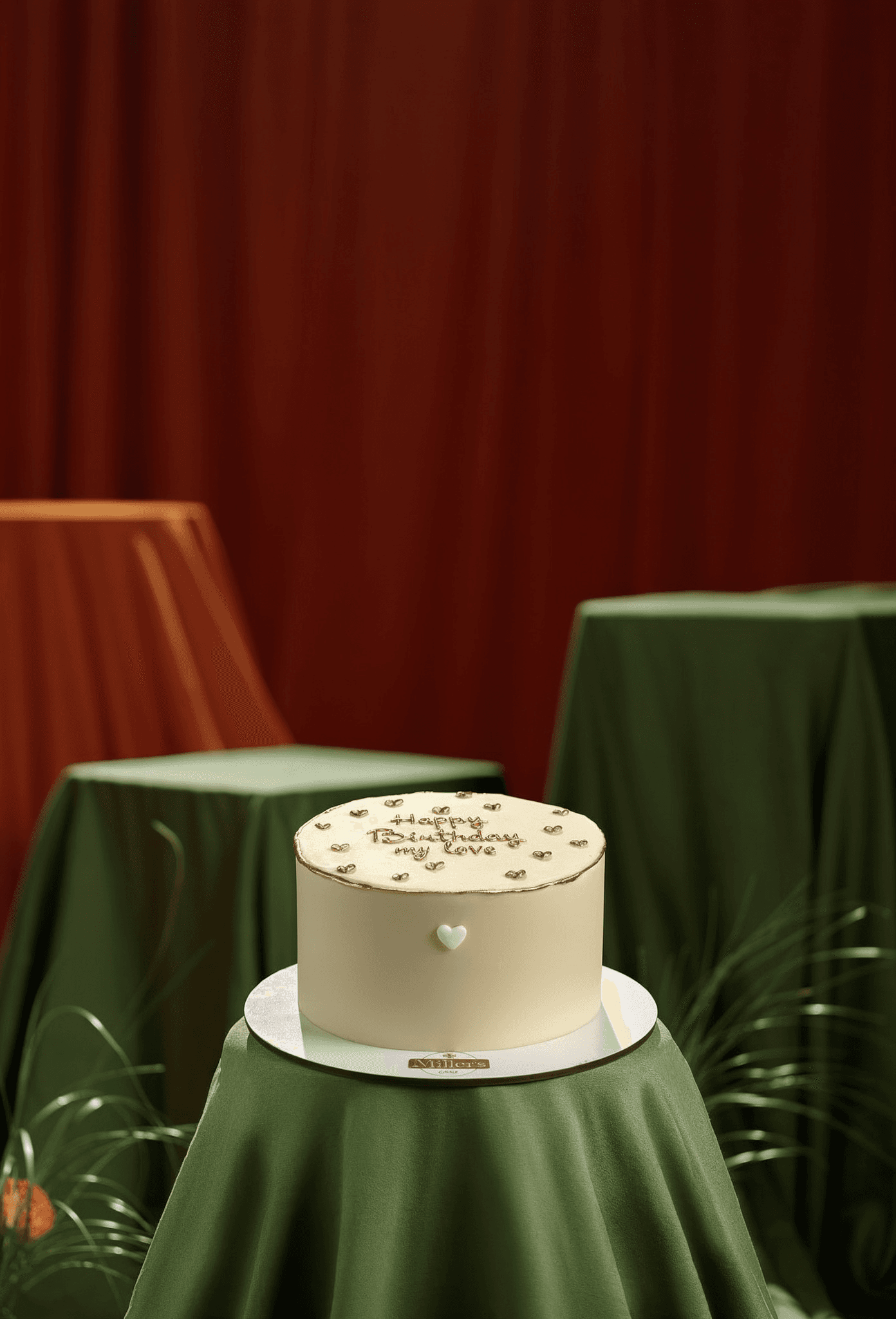 Elegant “Happy Birthday My Love” Cake