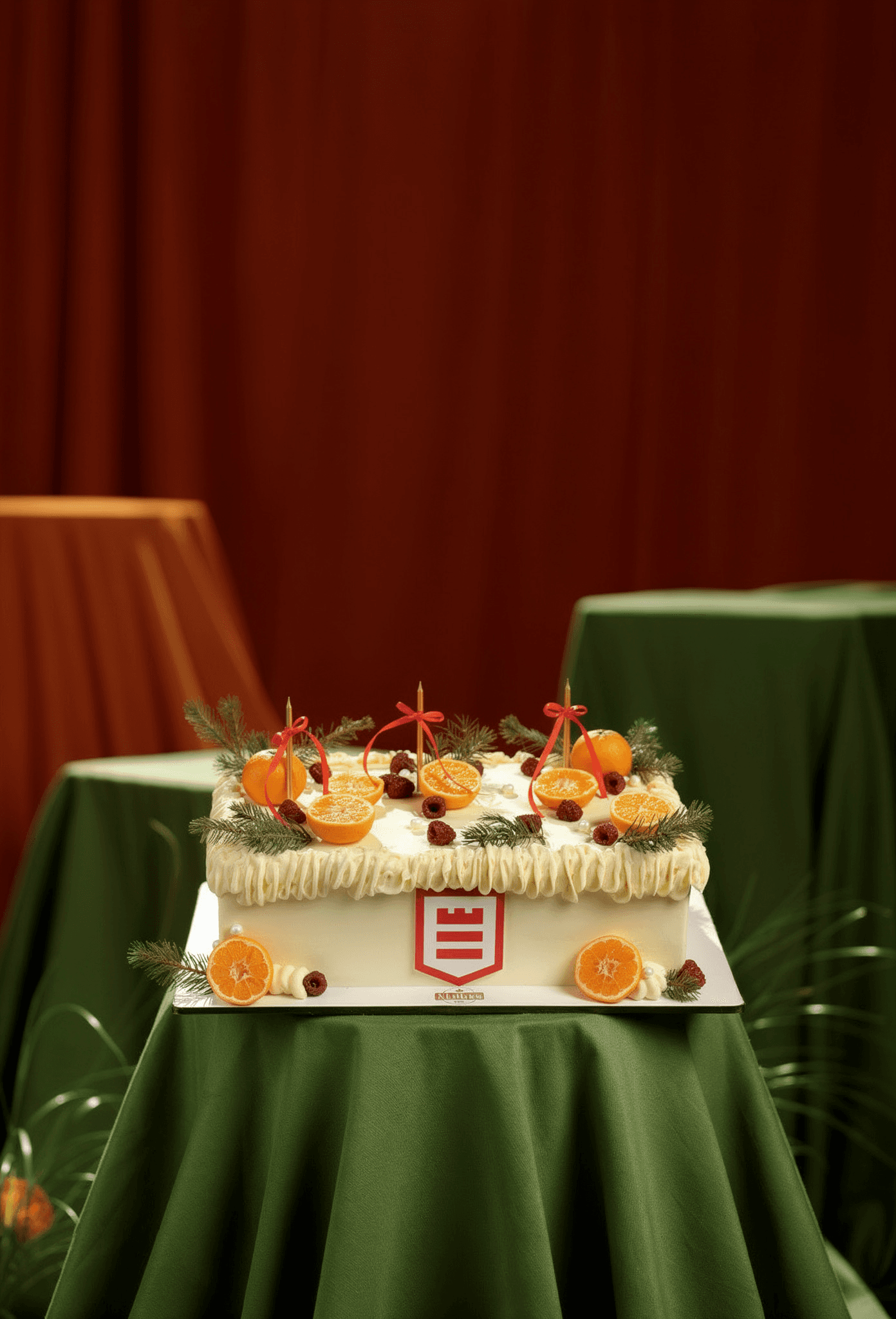 Winter Orange & Berry Holiday Cake