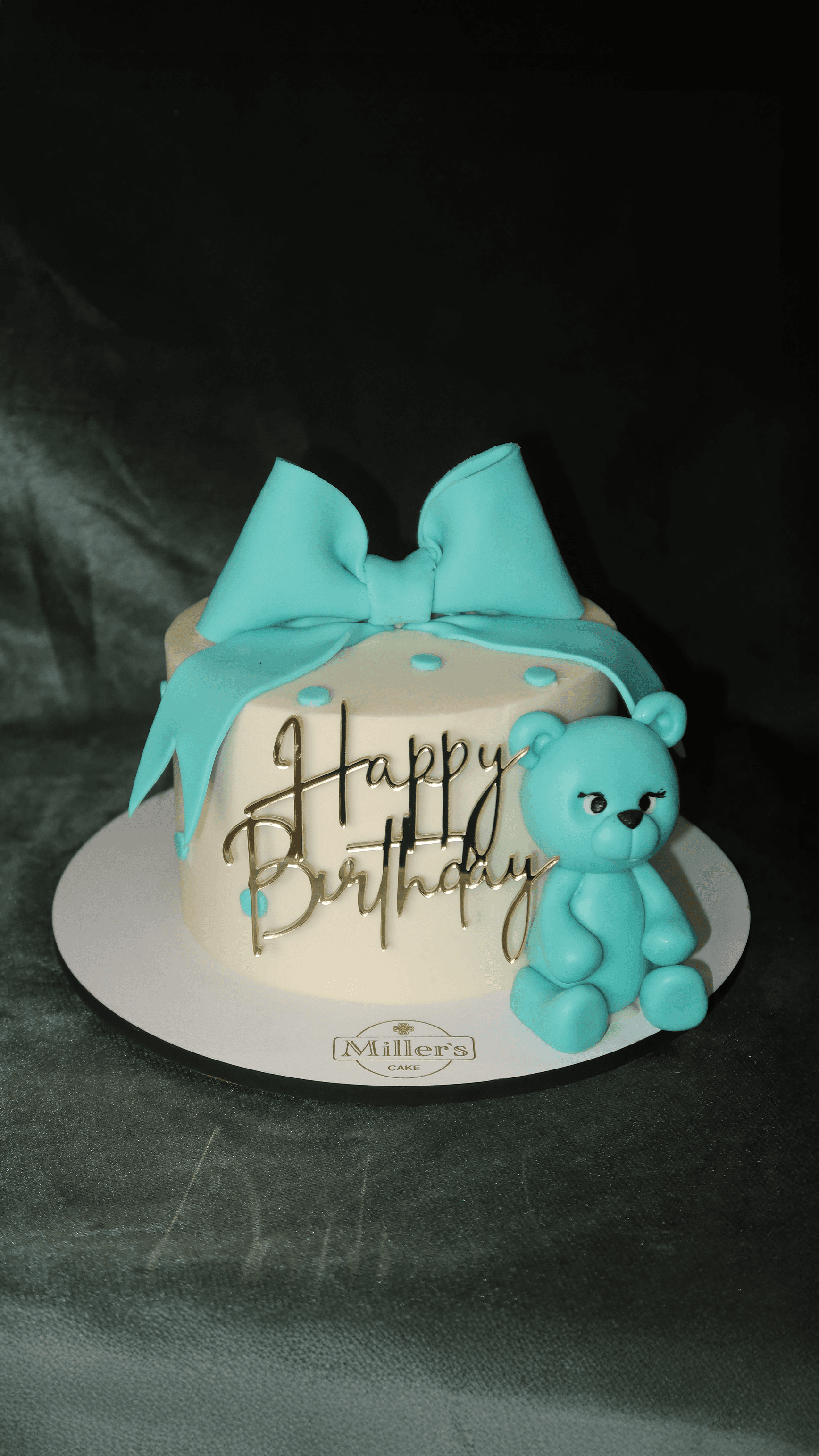 Sweet Bow & Bear Celebration Cake