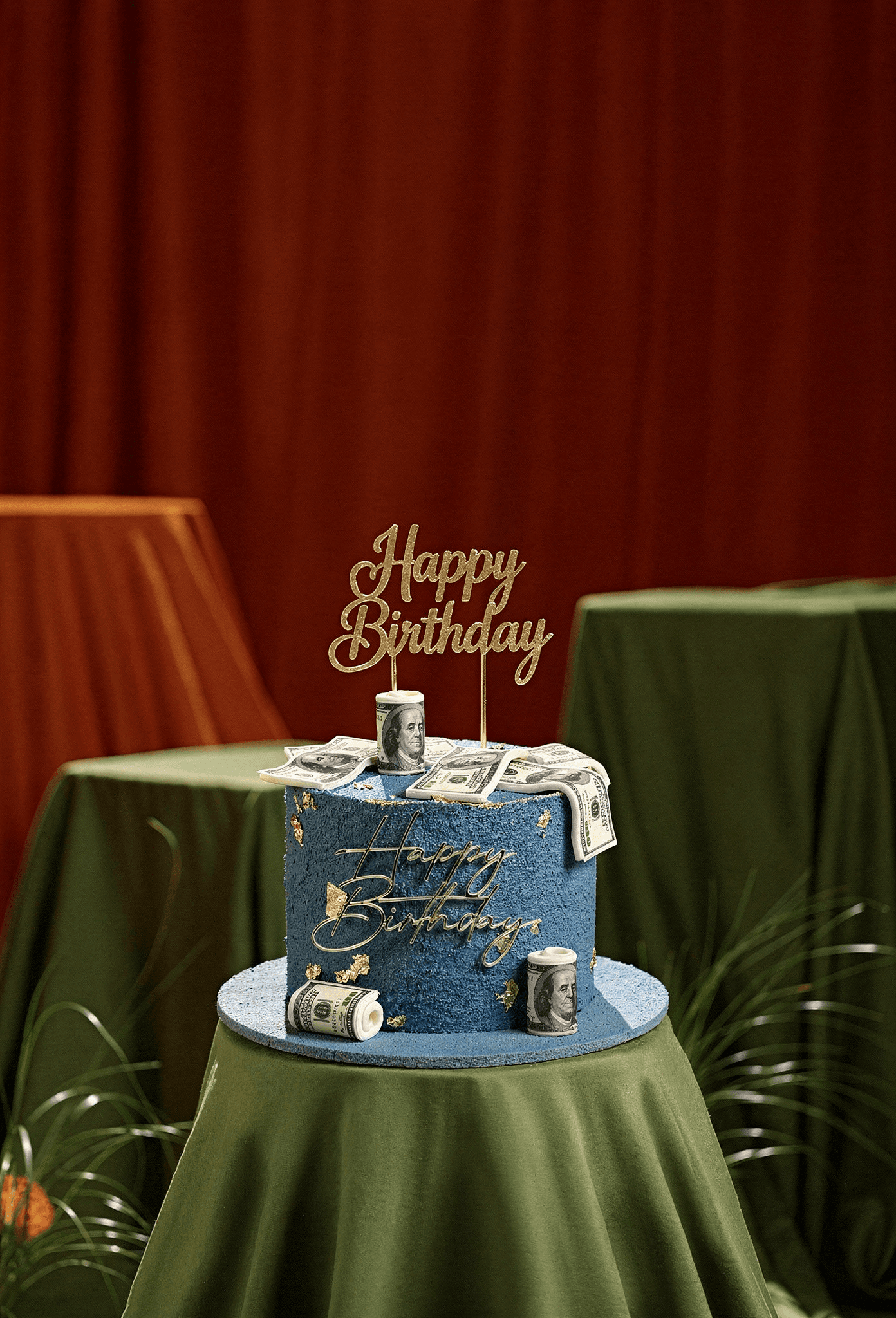 Blue Billionaire Cake