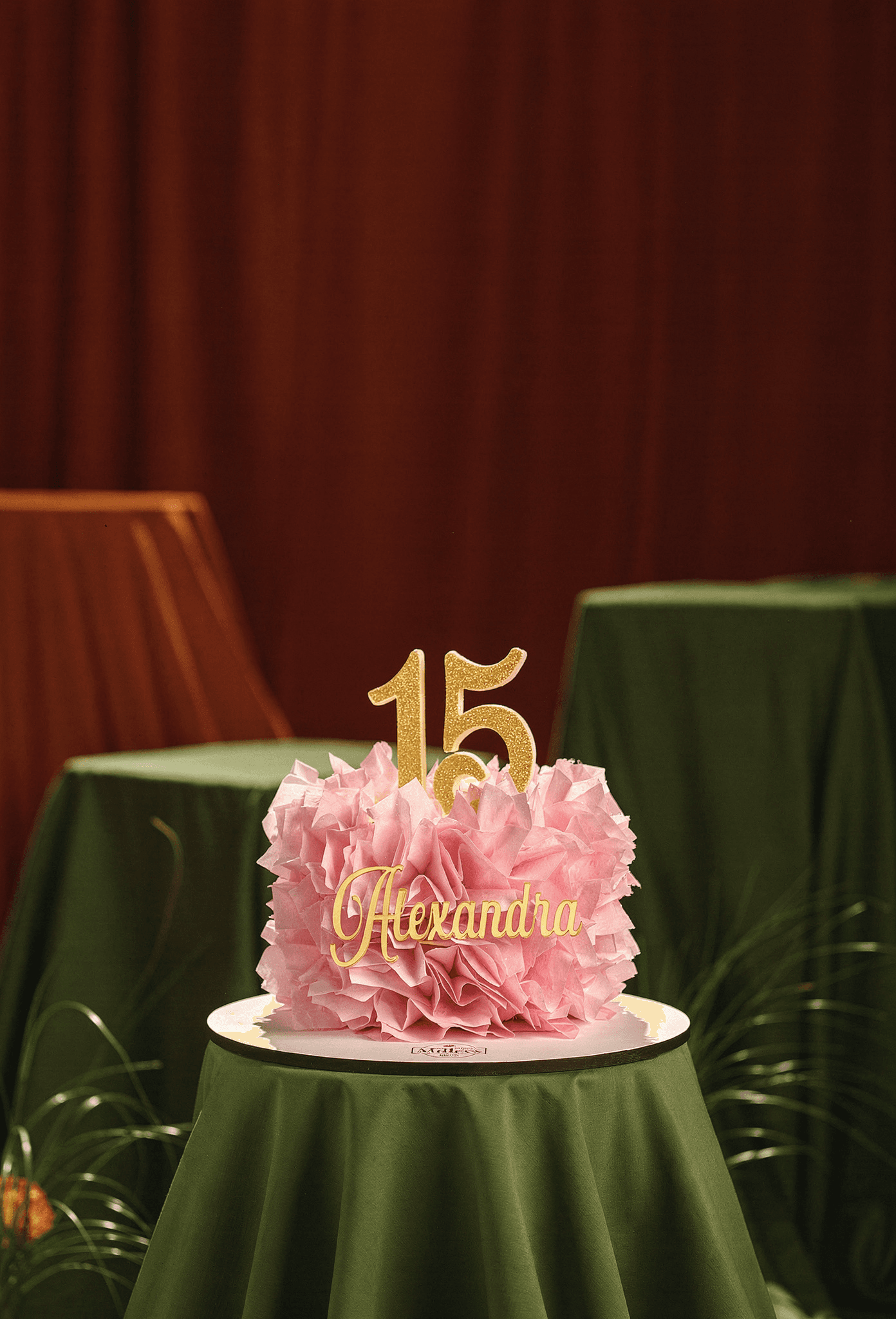 Luxury Pink Ruffle Celebration Cake