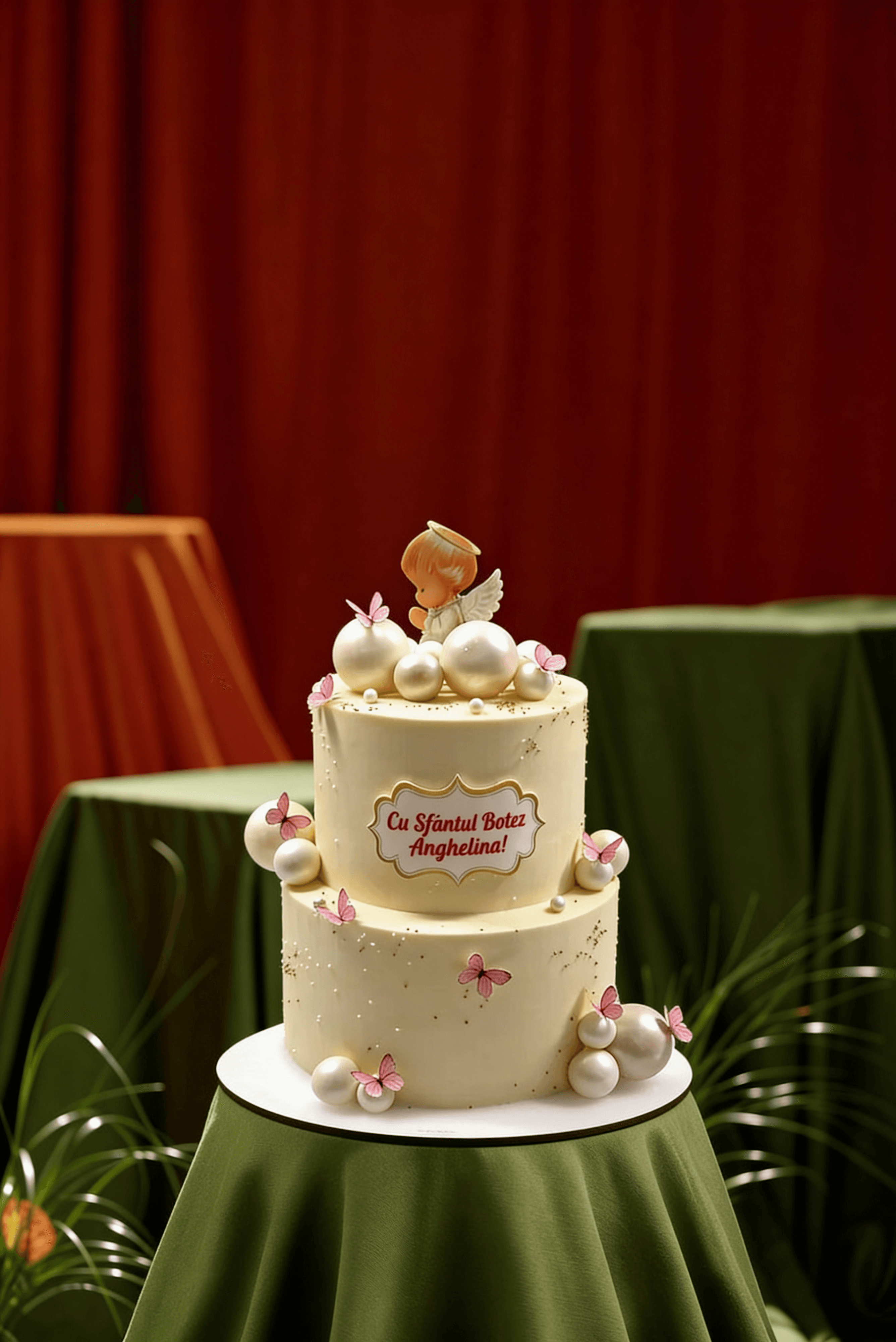 Butterfly & Angel Baptism Cake