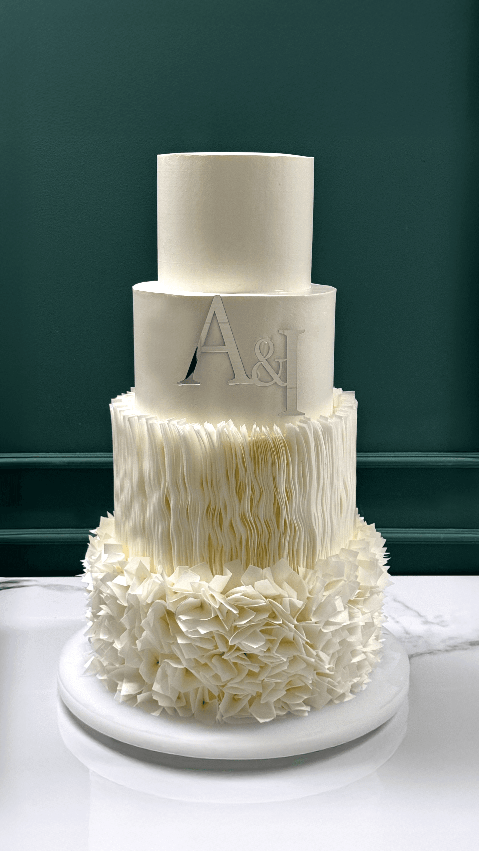 Contemporary White Ruffle Design