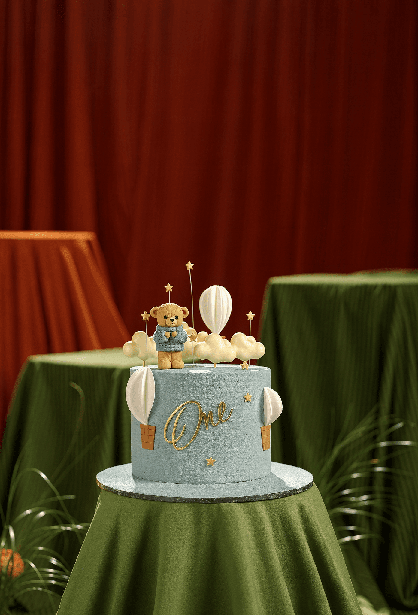 Sky Dreams Teddy Bear Cake