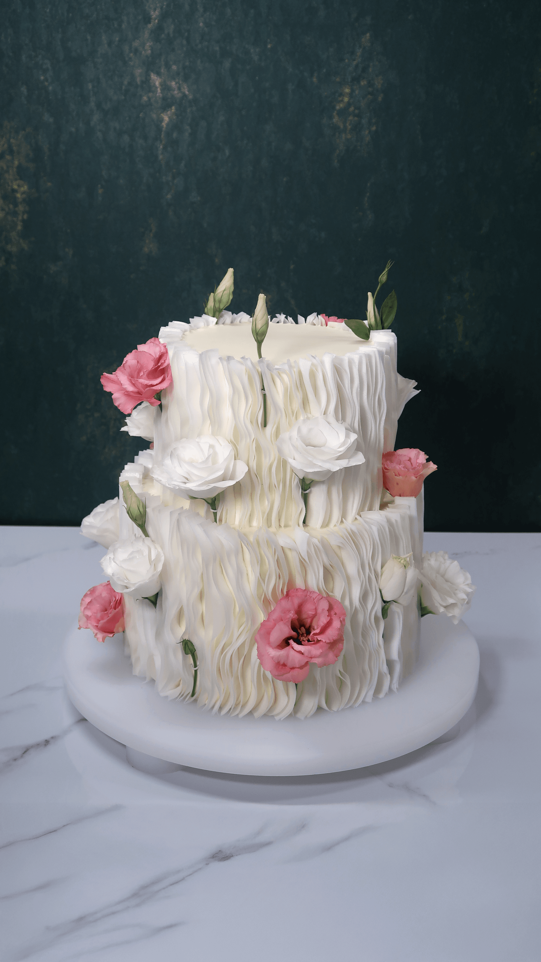 Petals & Ruffles Wedding Cake