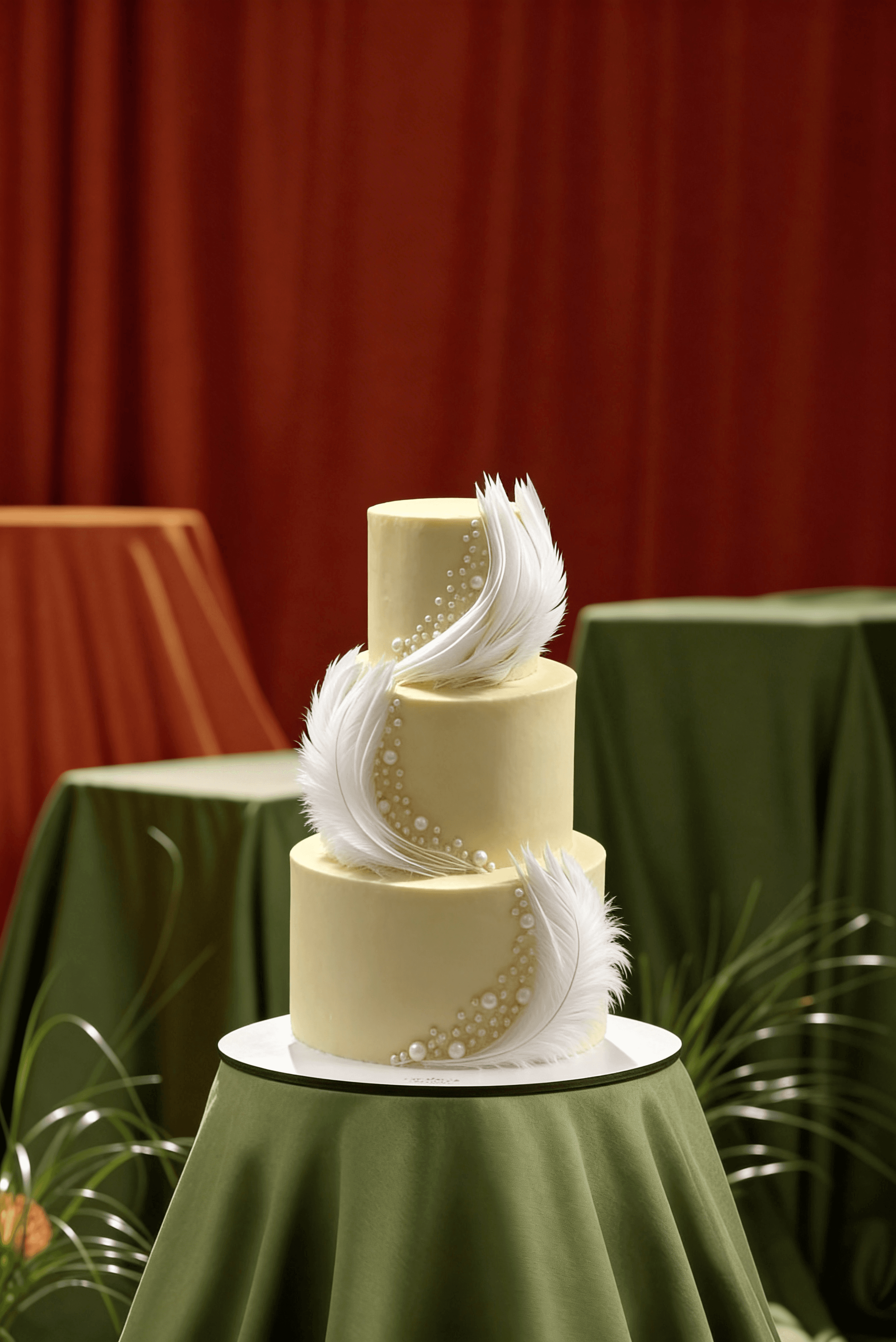 Art in Motion – The Pearl & Feather Cake