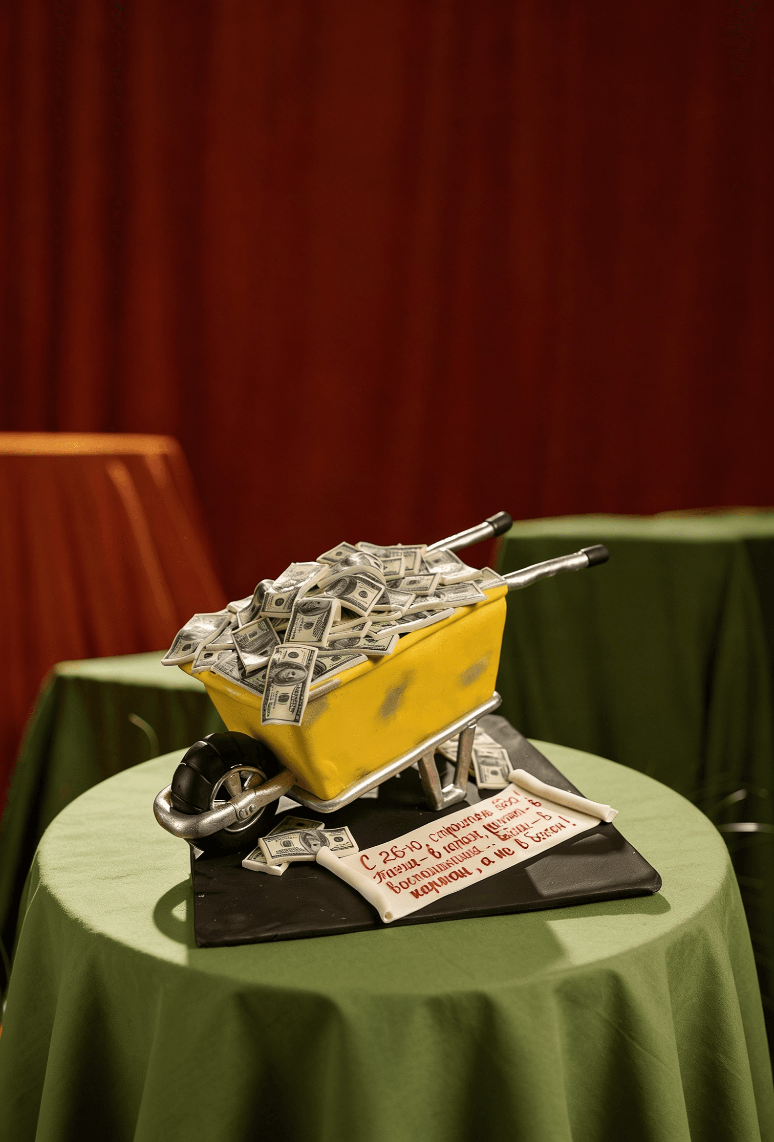 Cash Overflow Celebration Cake