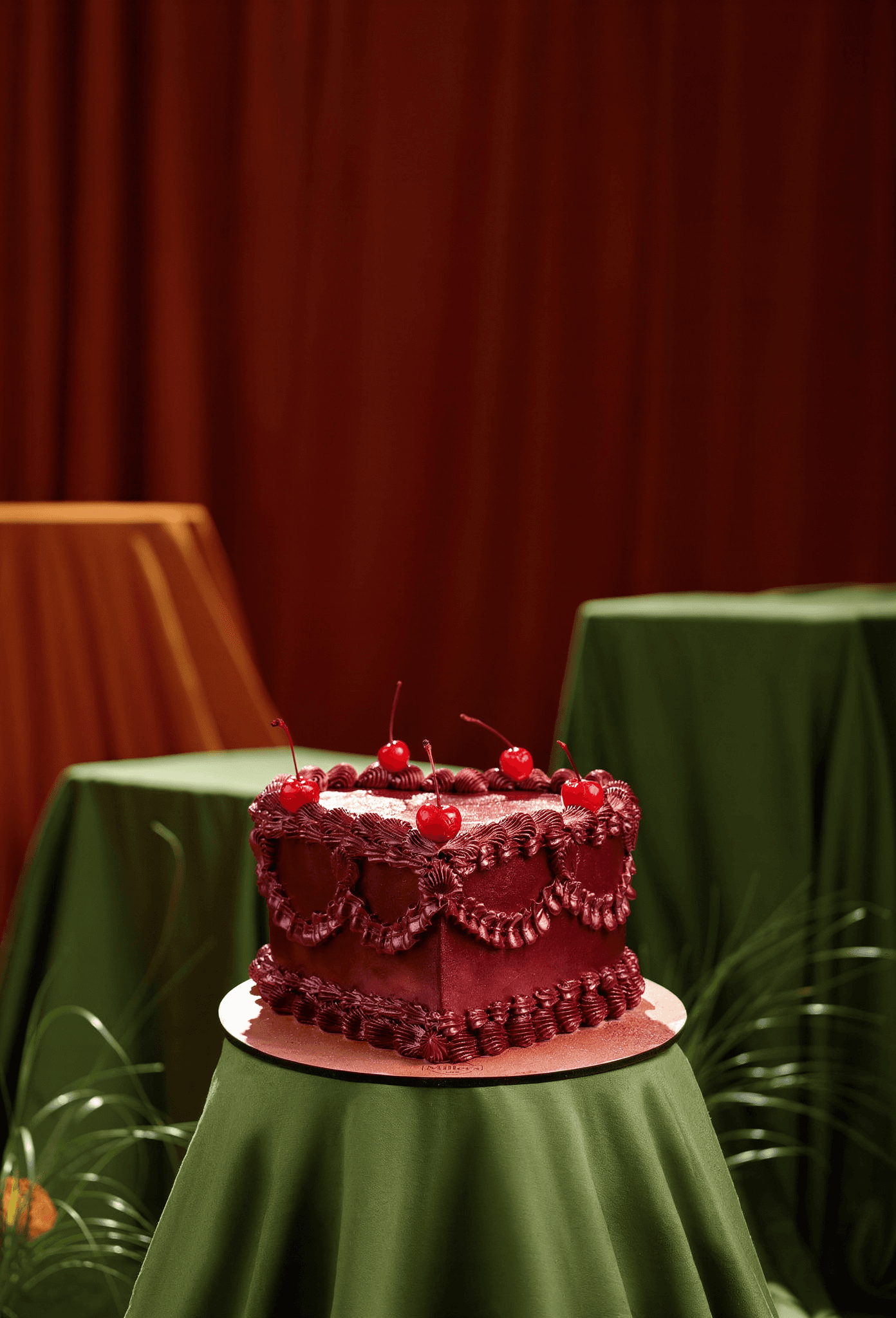 Elegant Chocolate Cherry Cake